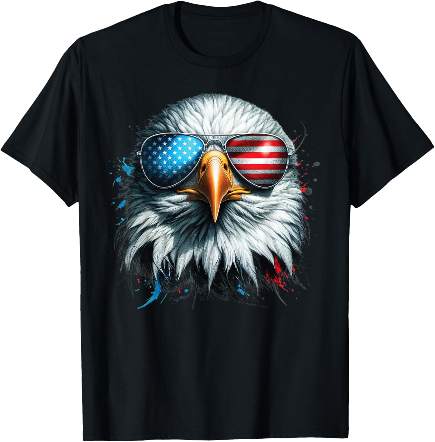 Cool Bald Eagle American Sunglasses Patriotic Man Funny