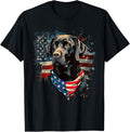 American Black Labrador Retriever Usa Flag Vintage Dog Lover