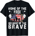 Home Of The Free Because Of The Brave 4Th Of July Usa Flag