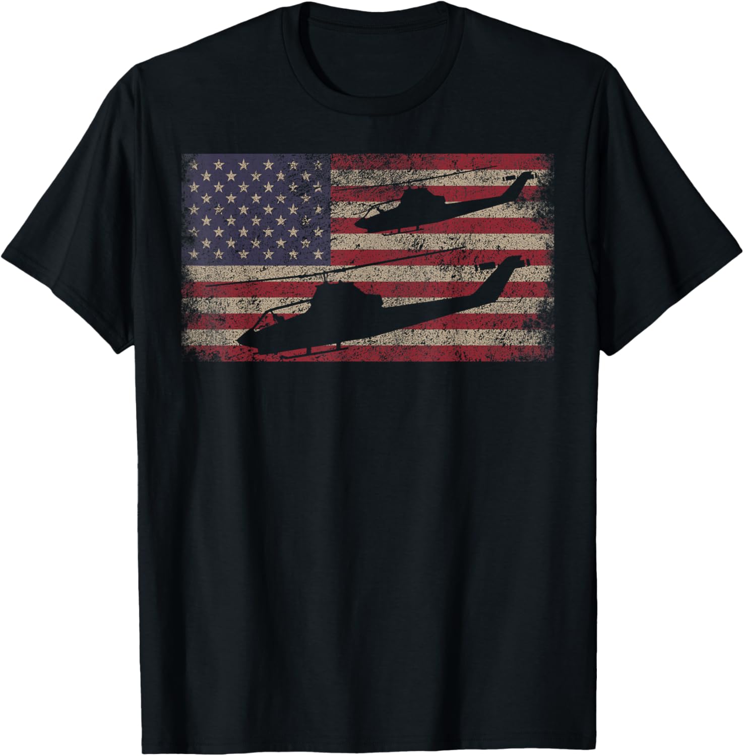 Ah1 Cobra Helicopter Military Usa American Flag