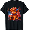 4Th Of July Cute Highland Cow Popsicle Usa Flag Patriotic