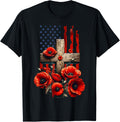 Memorial Day 2025 Veterans Day Cross Red Poppy Usa Flag