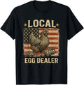 Funny Local Egg Dealer American Flag Chicken Lover Farmer