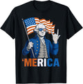 Merica Rock 4Th Of July George Washington American Flag Usa