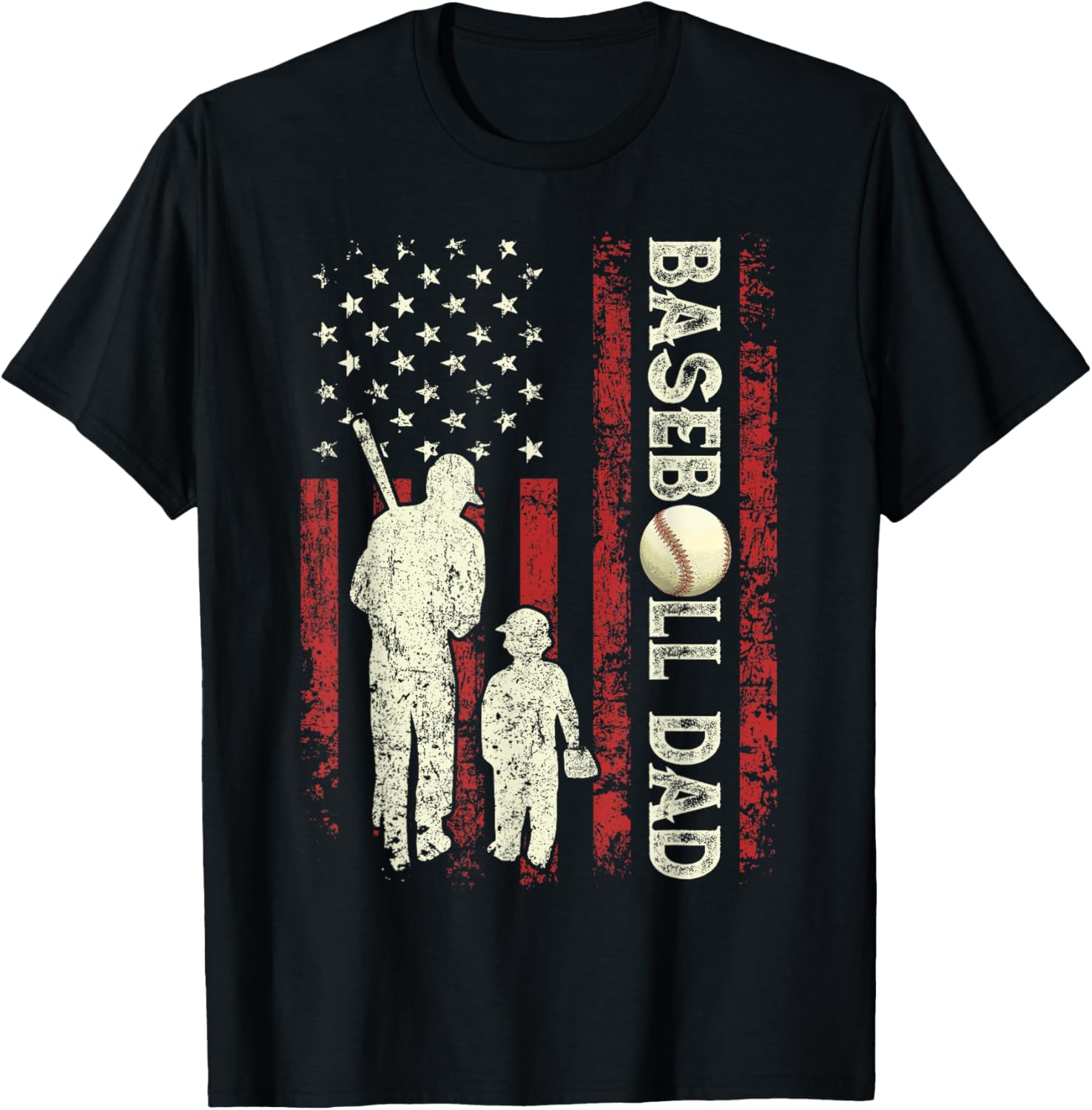 Fathers Day Baseball Dad Usa Flag Gifts For Dad Men Baseball
