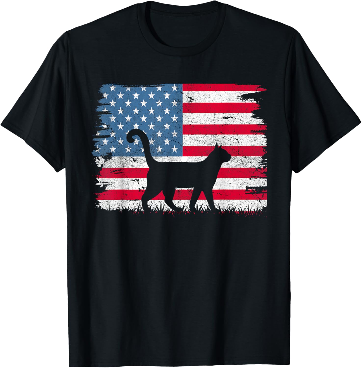 Cat American Flag Usa 4Th Of July Men Women Boys Girls