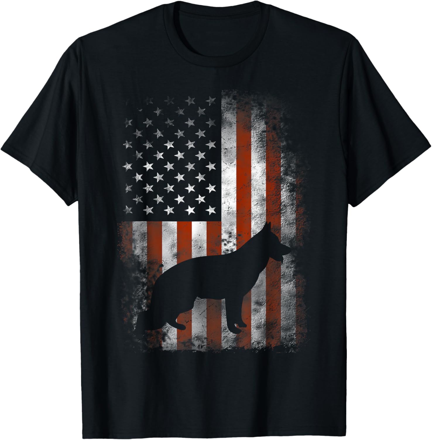 German Shepherd Shirt American Flag Usa Patriotic Dog Gift