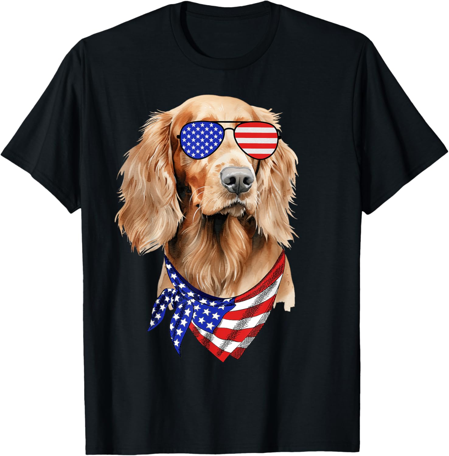 Irish Setter Dog American Flag Glasses 4Th Of July