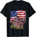 T Shirt Patriotic Usa Wolves Pack North America Wolf