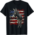 Donkey Patriotic 4Th Of July Usa American Flag