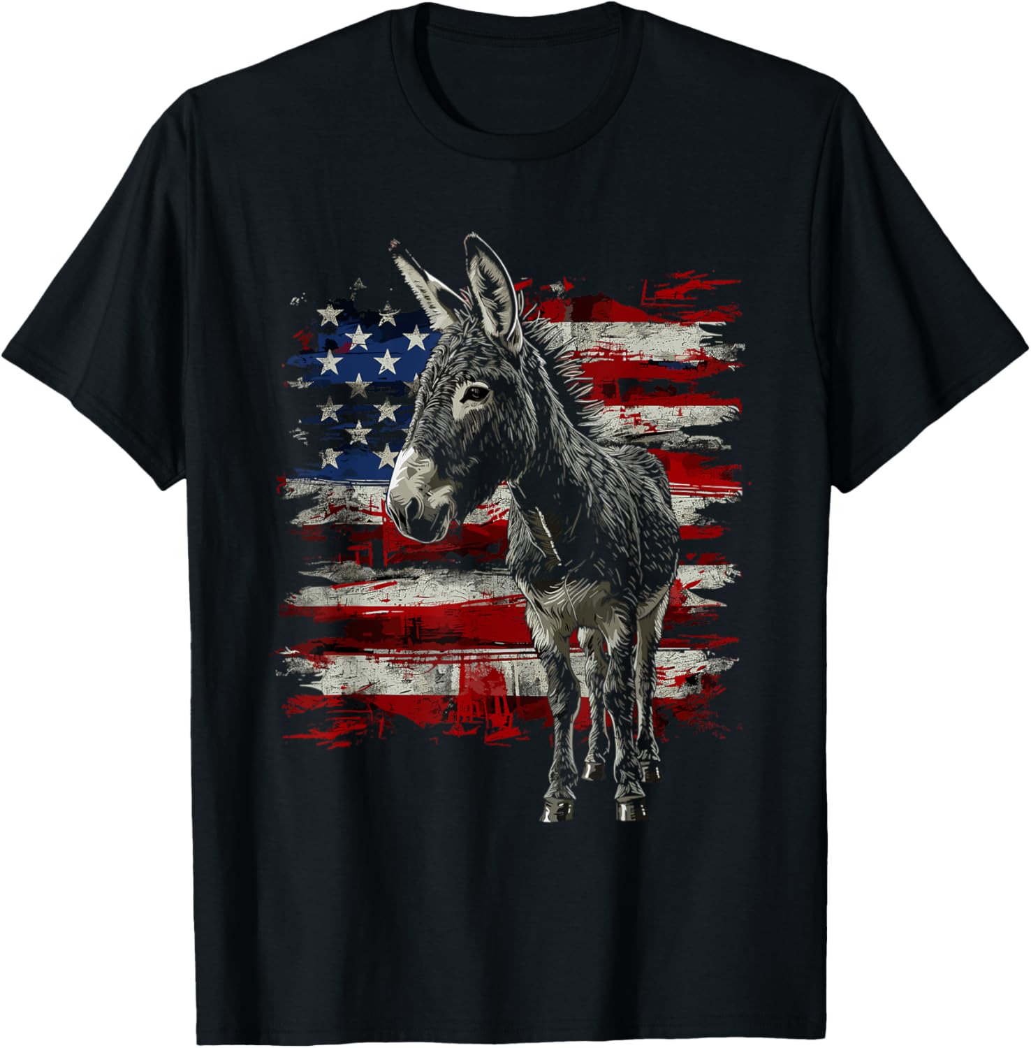 Donkey Patriotic 4Th Of July Usa American Flag