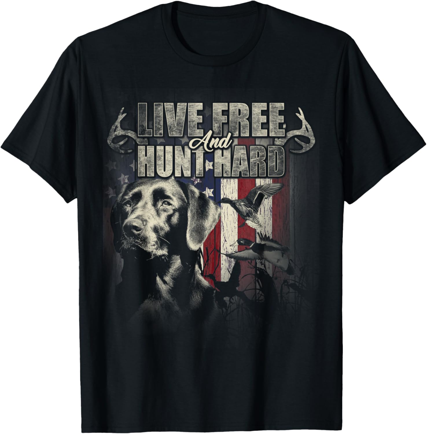 Duck Hunting Shirt Deer Hunting Usa Flag Hunters Gift