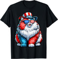 Cat Usa Flag Patriotic 4Th Of July Cute Cat Lover Women Men
