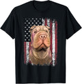 Patriotic American Shar Pei Dog Usa Flag