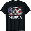 Vintage Pitbull Dog Merica Pittie Dog Usa Flag Funny