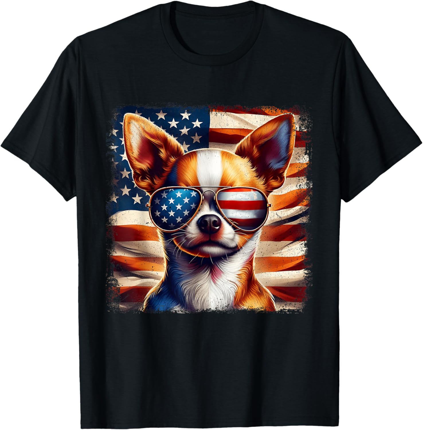 4Th Of July Chihuahua Usa American Flag Patriotic