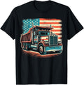 Dump Truck Driver American Flag Trucker Vintage Men Women