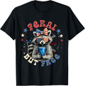 Feral But Free Funny Raccoon 4Th Of July Usa Patriotic
