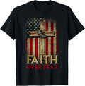 Faith Over Fear Christians Cross Usa American Flag Patriotic