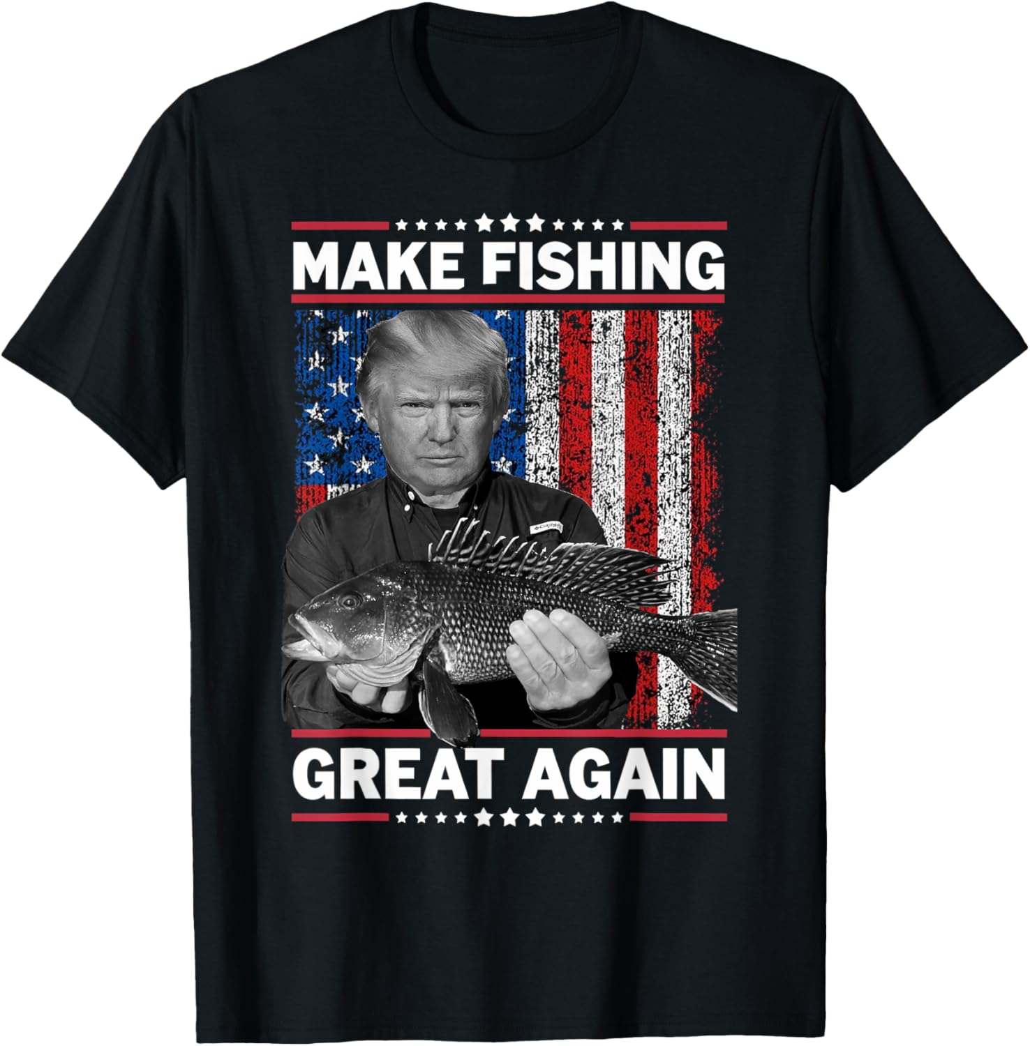 President Trump Usa Flag Fishing Make Fishing Great Again