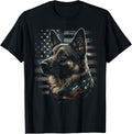 German Shepherd Usa Flag Patriotic Shepherd