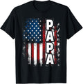Papa American Flag Fathers Day From Grandkids Son Daughter