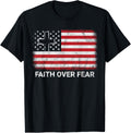 Faith Over Fear 4Th Of July Patriotic Usa Flag