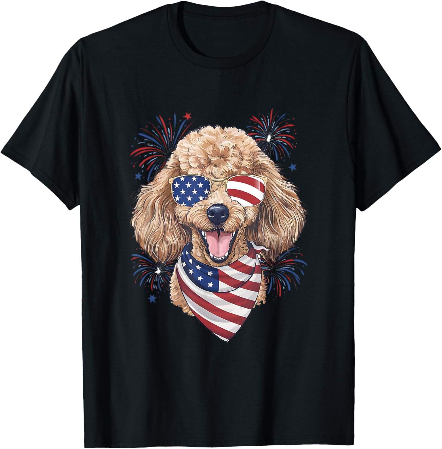Usa Flag 4Th Of July Patriotic American Cute Poodle