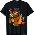 Patriotic Bigfoot Lighting Firework Funny Usa 4Th Of July