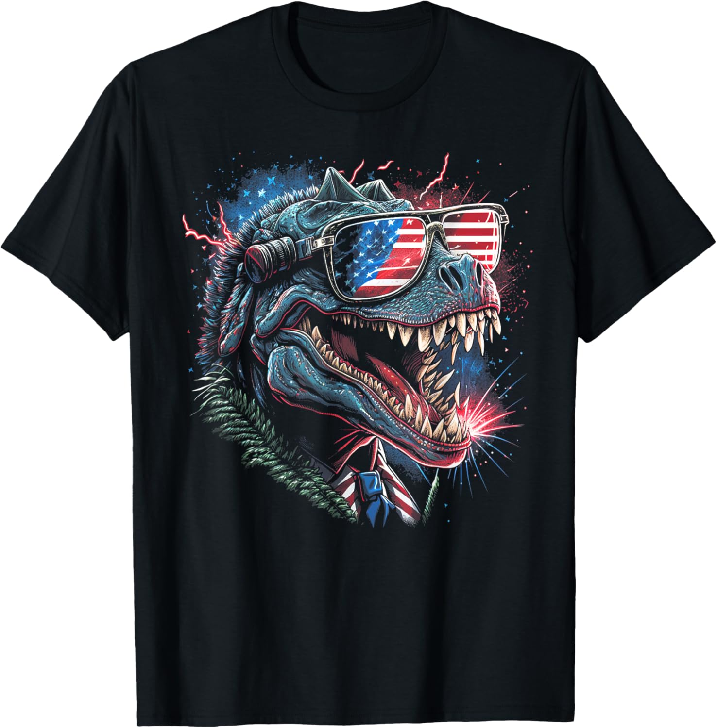 T Rex Dinosaur 4Th Of July American Flag Usa America Funny