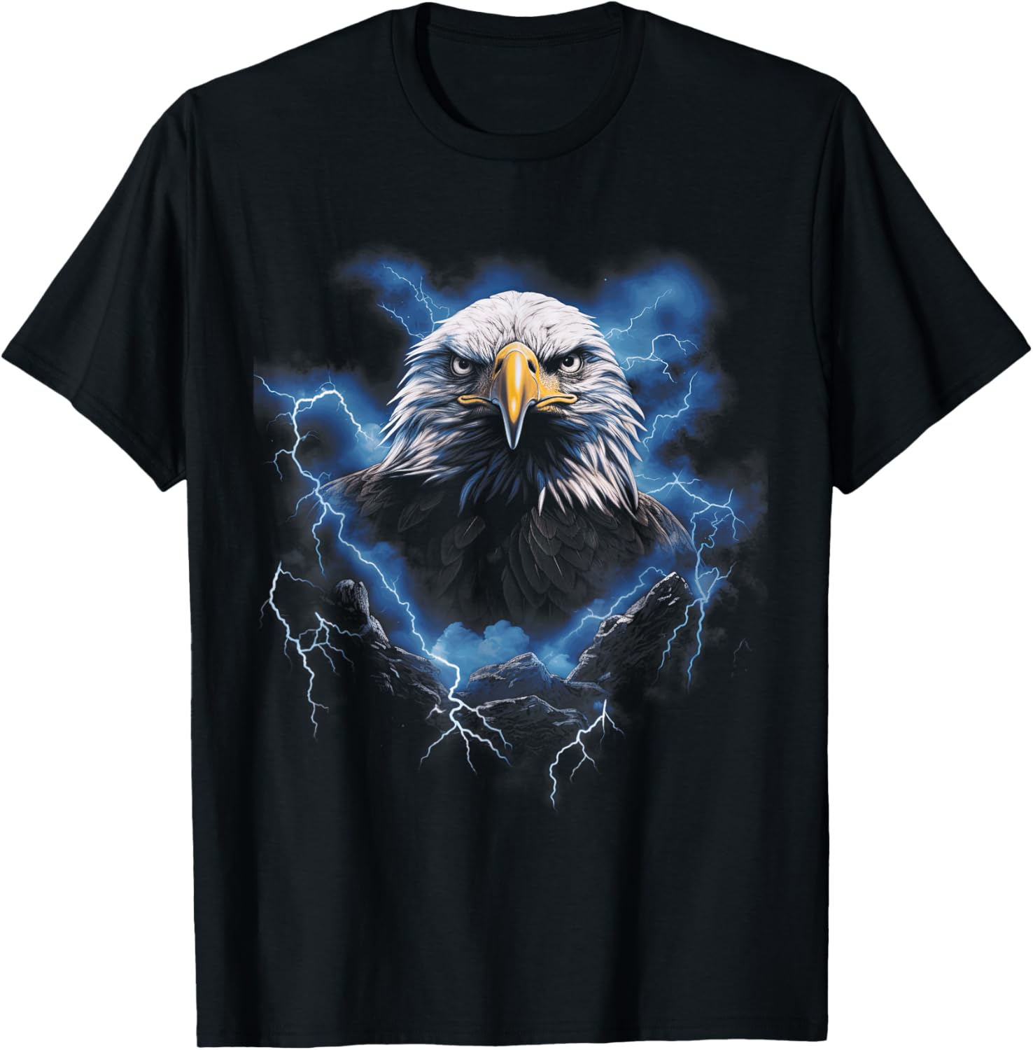 Bald Eagle Bird Nature Usa Lightning
