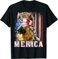 Merica German Shepherd Mullet July 4Th American Flag Shirt