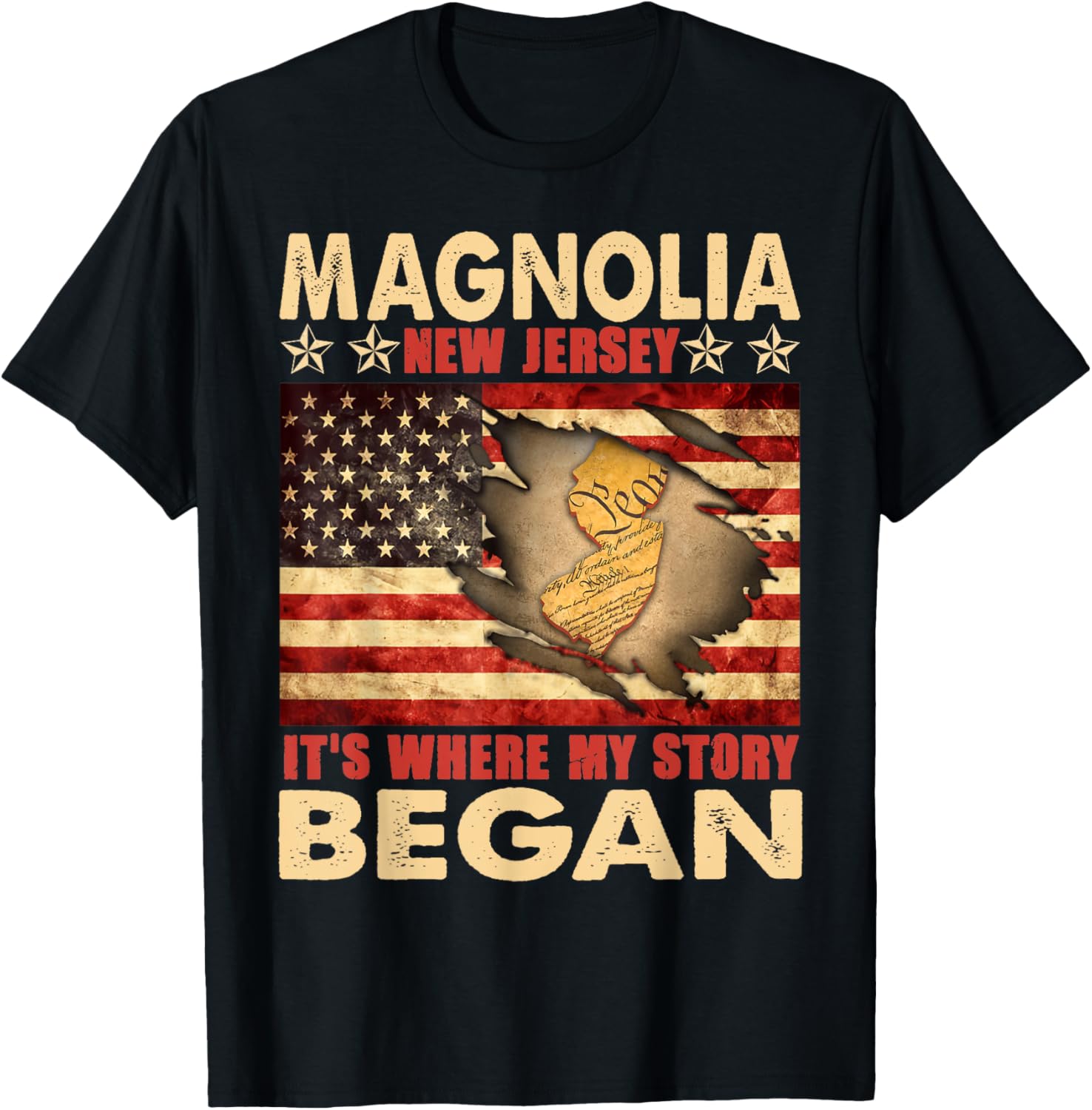 Magnolia New Jersey Usa Flag 4Th Of July