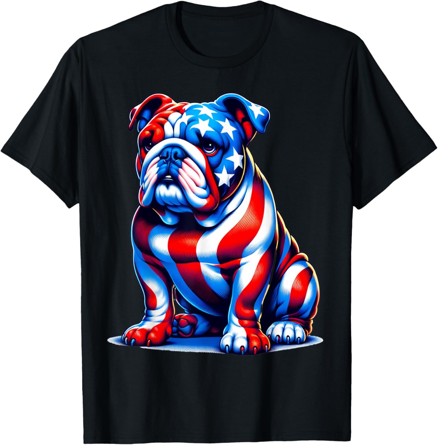 Cute English Bulldog Usa Flag Women Dog Lover 4Th Of July