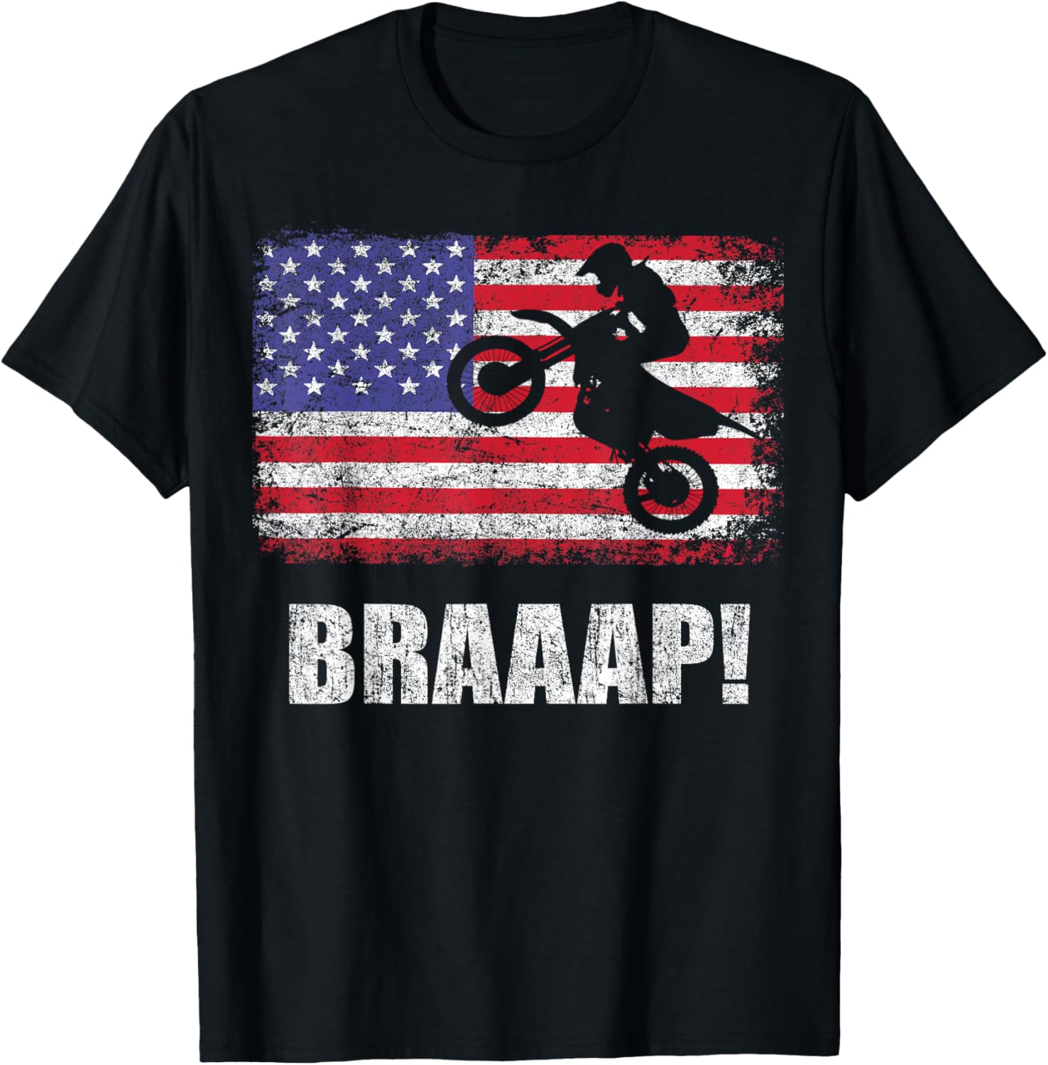 Braaap Vintage Usa American Flag Tee