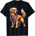 Golden Retriever American Flag Usa America 4Th Of July