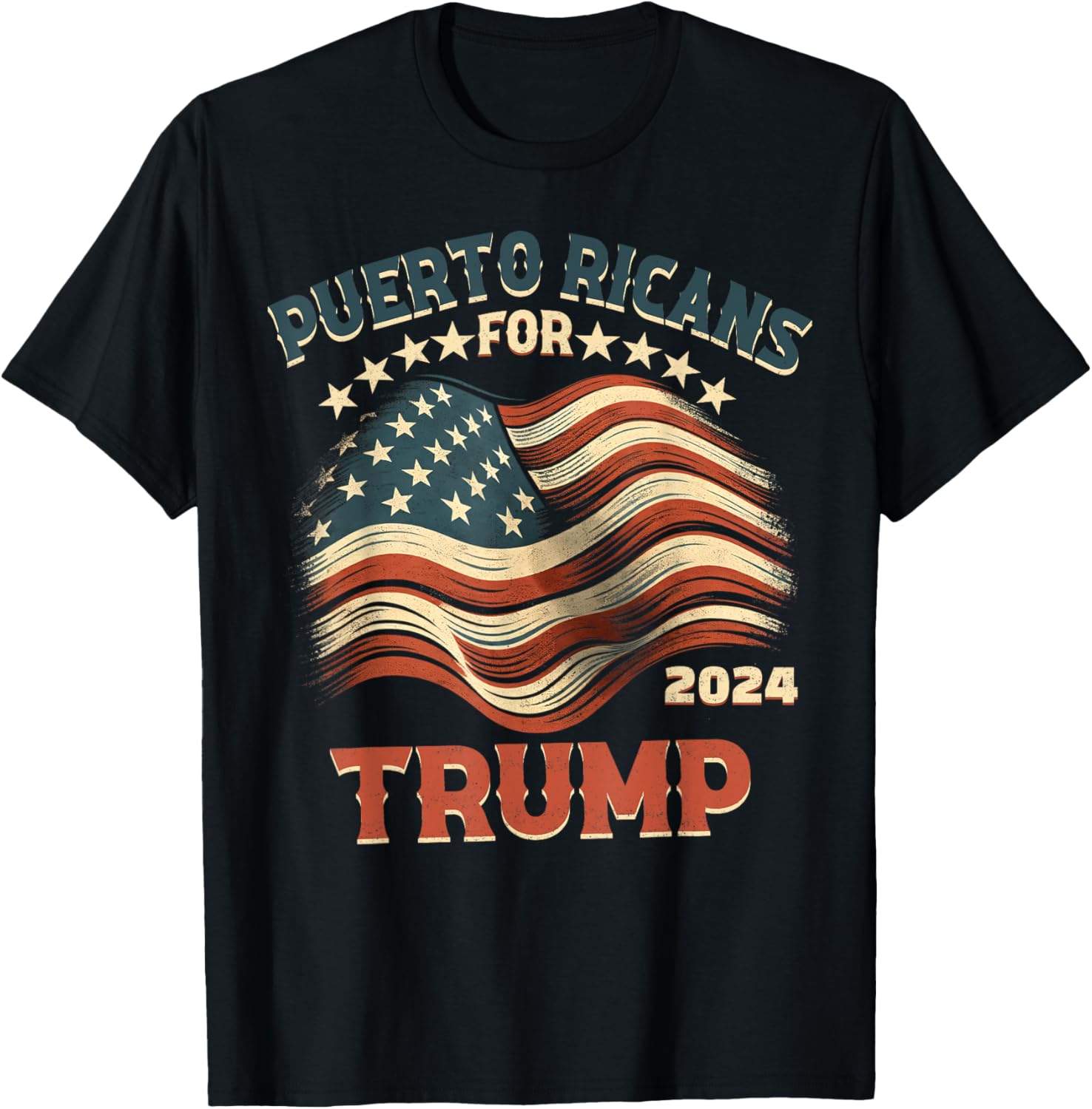 Puerto Ricans For Trump 2024 Usa Flag Hispanic Latinos