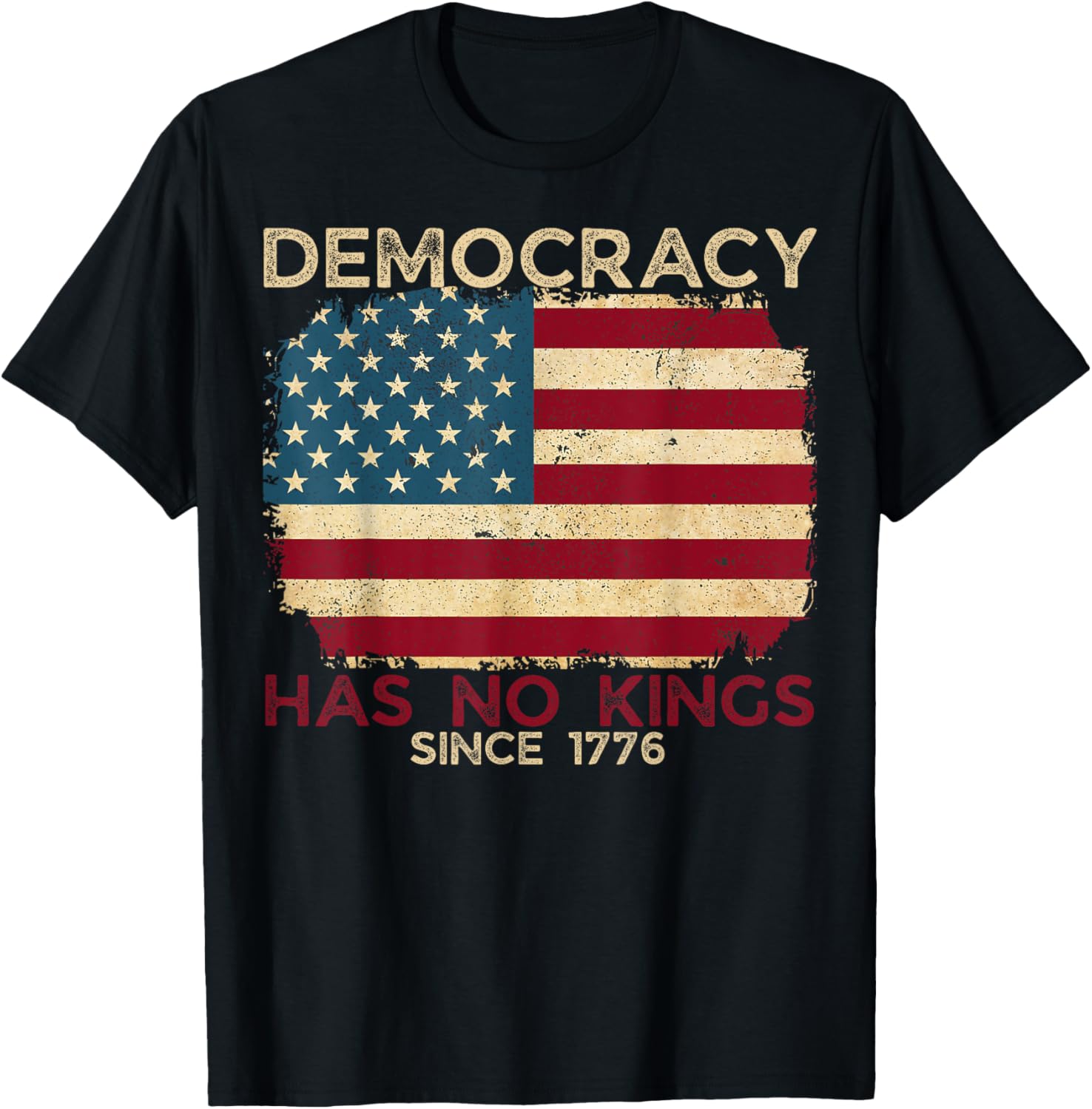 Democracy Has No King We The People Patriotic Usa Flag