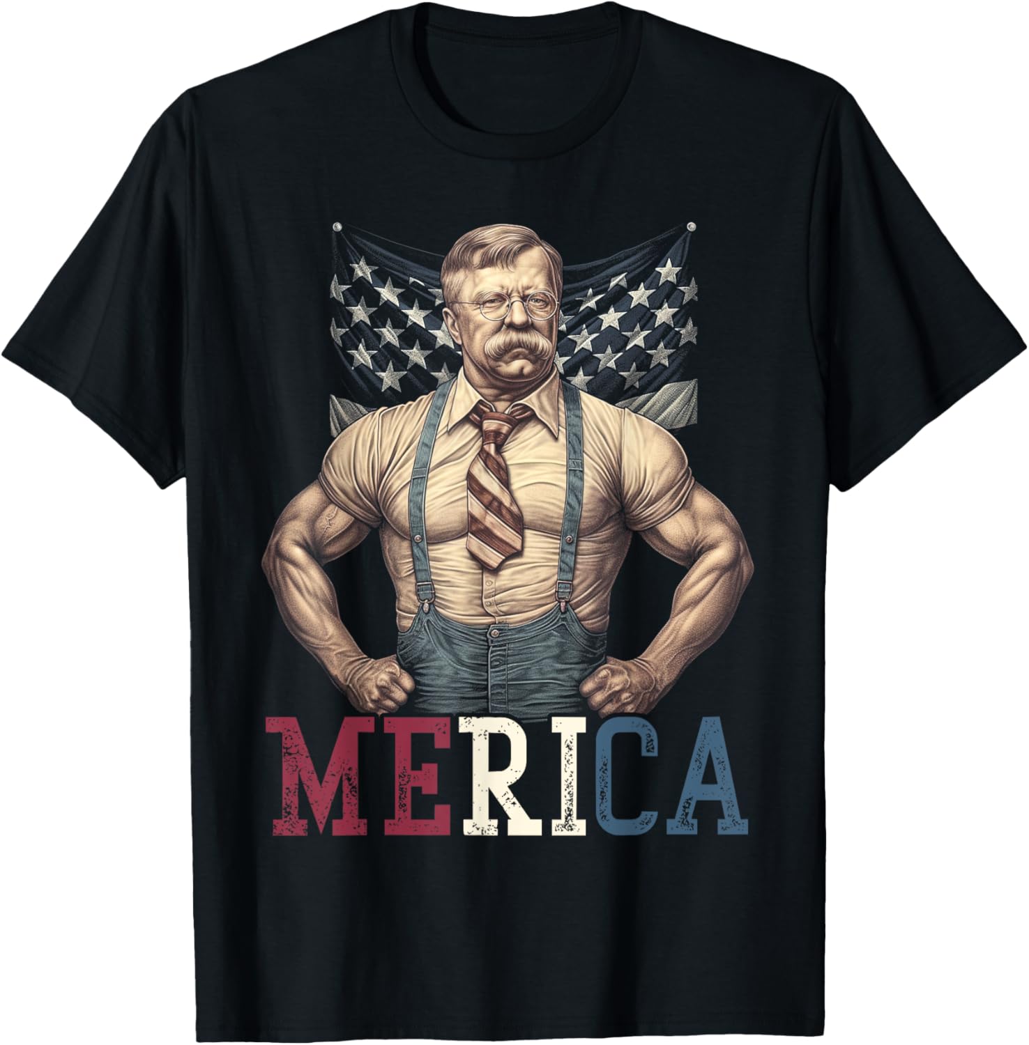Usa 4Th Of July Teddy Roosevelt Funny Workout Muscles