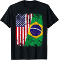 Brazilian Roots Half American Flag Brazil