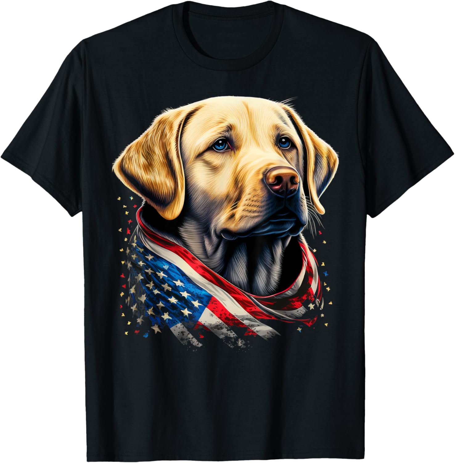 Usa 4Th Of July Yellow Patriotic American Labrador Retriever