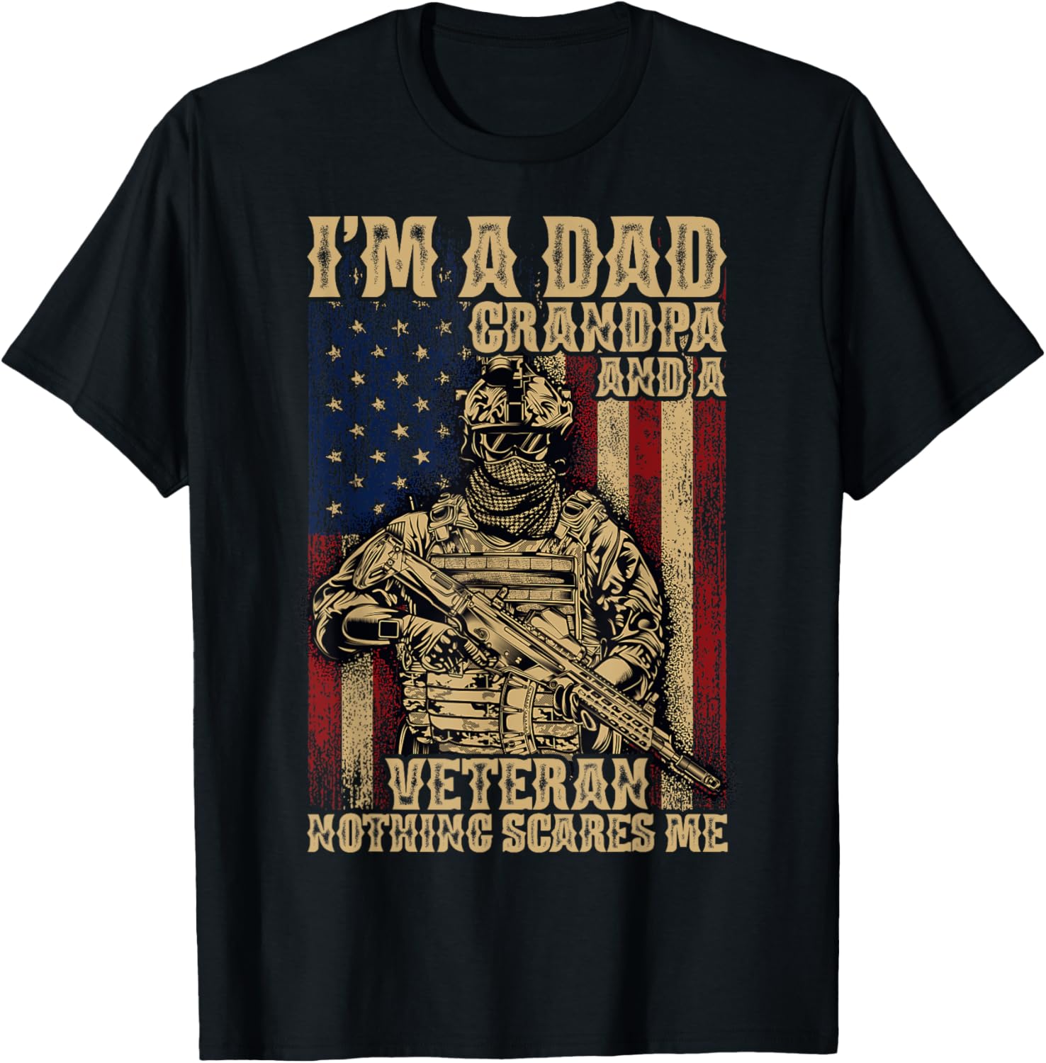 4Th Of July Usa Flag Im A Dad Grandpa And A Veteran