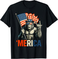 Bigfoot Rock Roll Merica Usa American Flag 4Th Of July