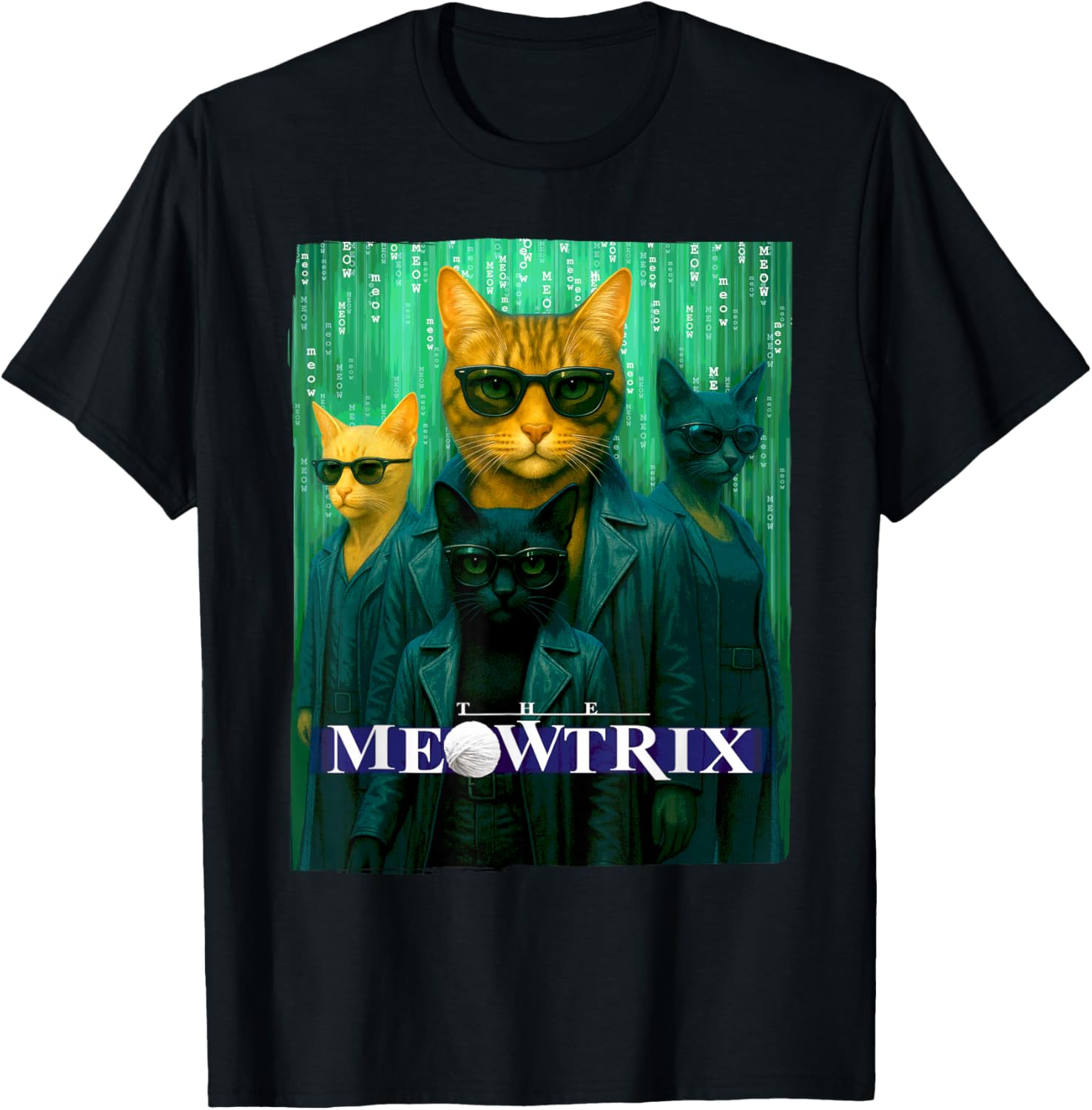 The Meowtrix Gaming Parody Movie Cat Sci Fi Humor Yarn Meow