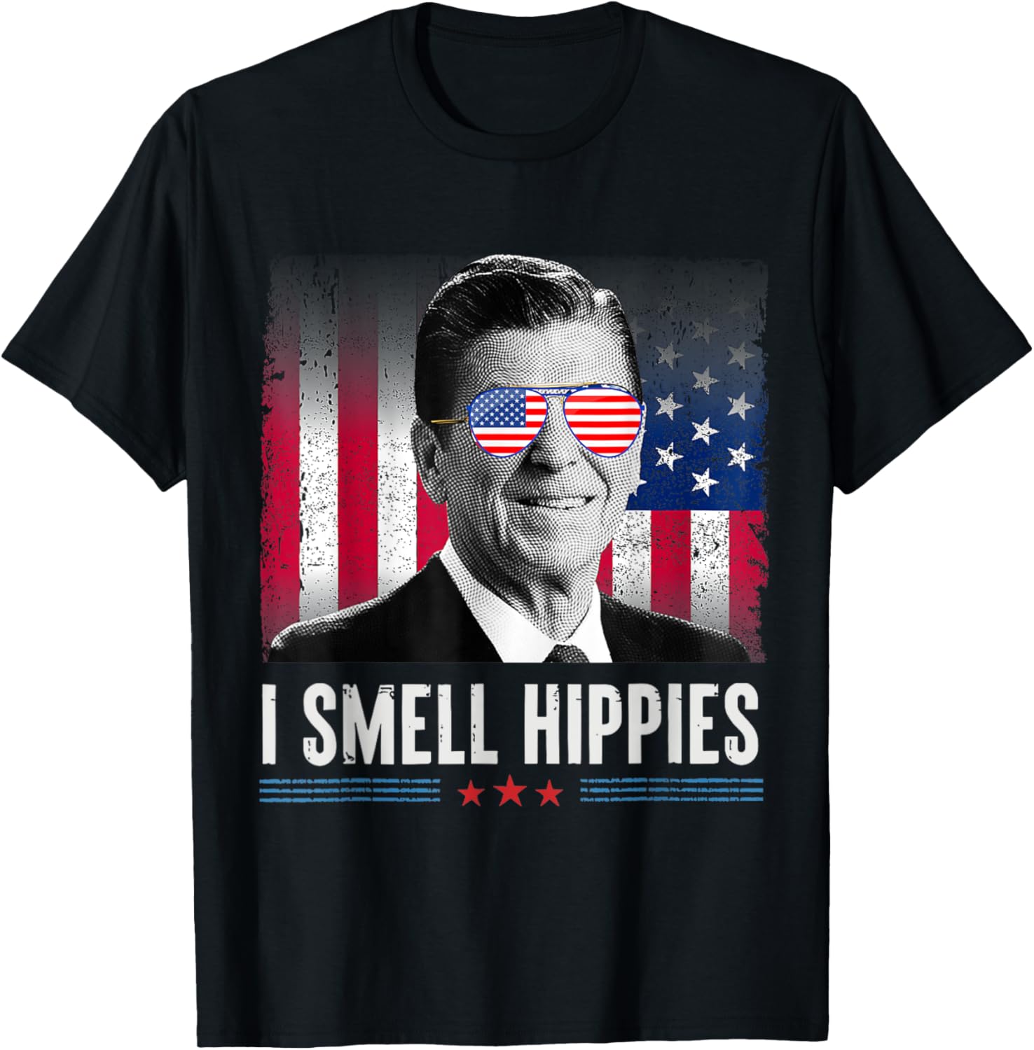 I Smell Hippies Retro American Flag Patriotic 4Th Of July