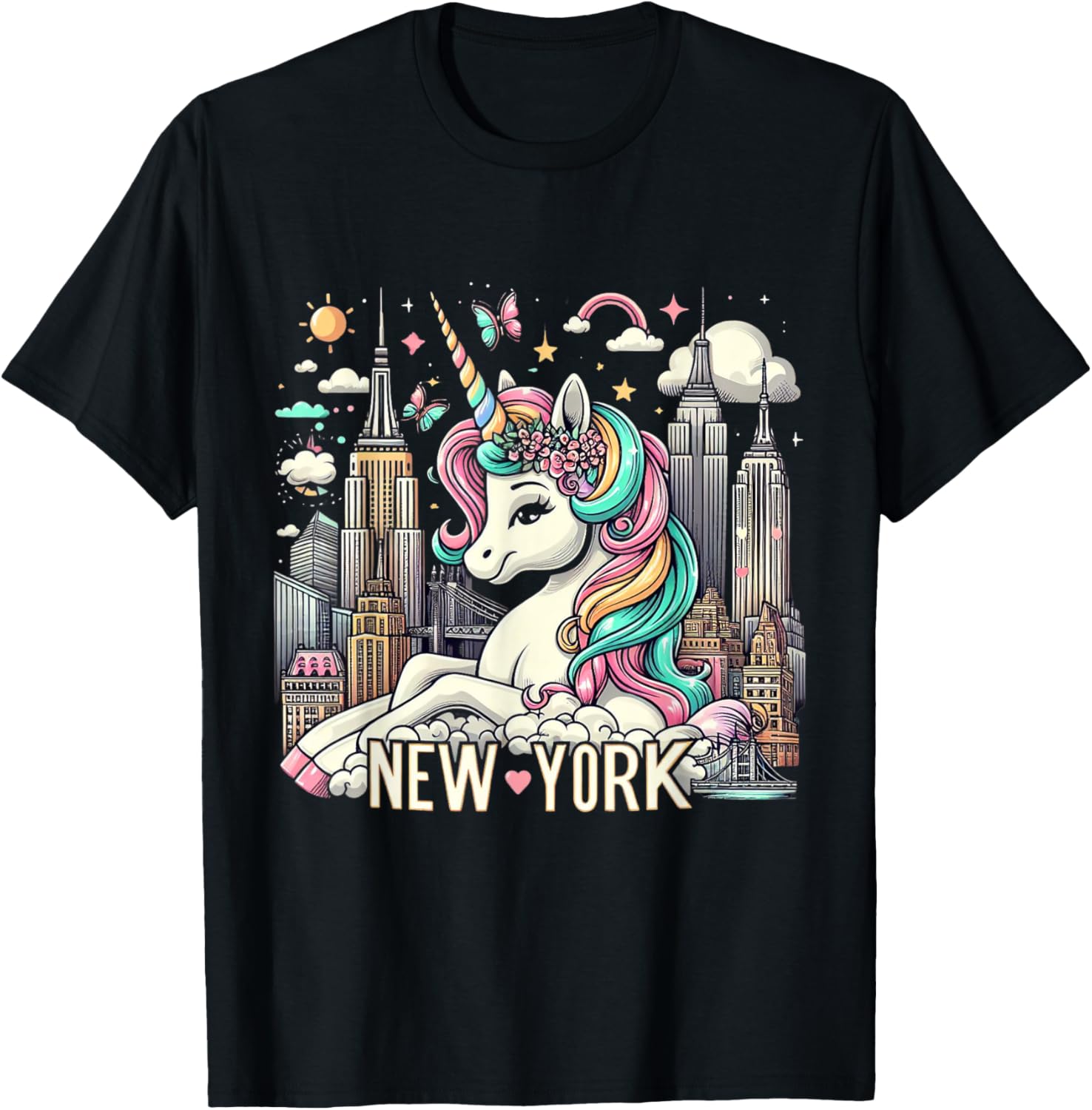 Unicorn New York Nyc United States America Boys Girls Kids