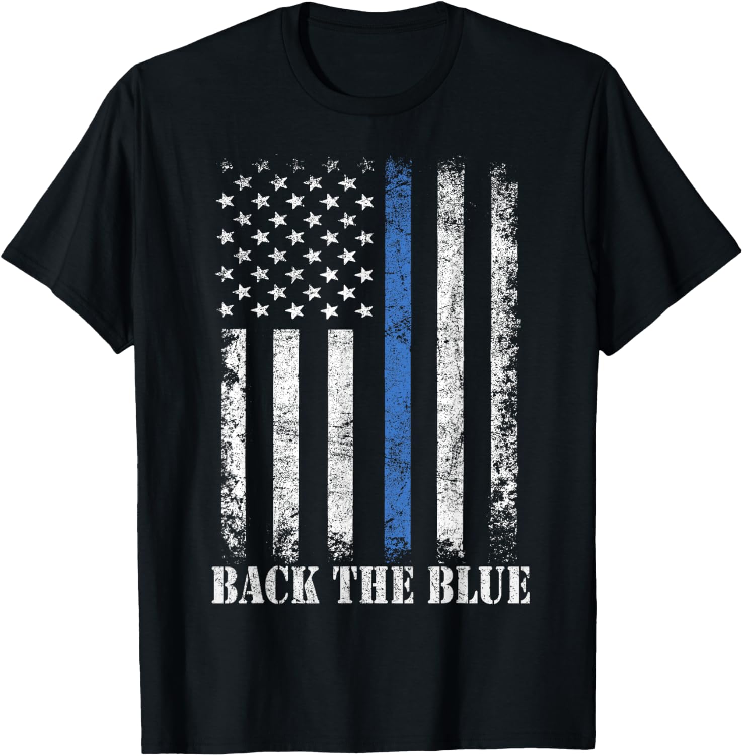 Thin Blue Line Back The Blue American Flag Police Support