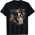 Australian Shepherd Patriotic 4Th Of July Usa American Flag