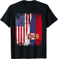 Serbian Roots Half American Flag Usa Serbia Flag
