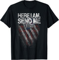 Here I Am Send Me American Flag Cross Isaiah 68 Bible Verse